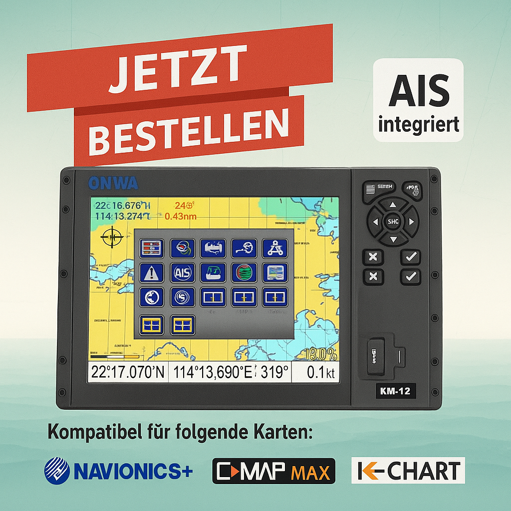 Kartenplotter 12" Display Onwa KM-12 verschiedene Varianten Verfügbar (Bestellbar)