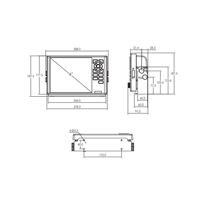 Kartenplotter 8" Display Onwa KM-8 verschiedene Varianten Verfügbar (Bestellbar)