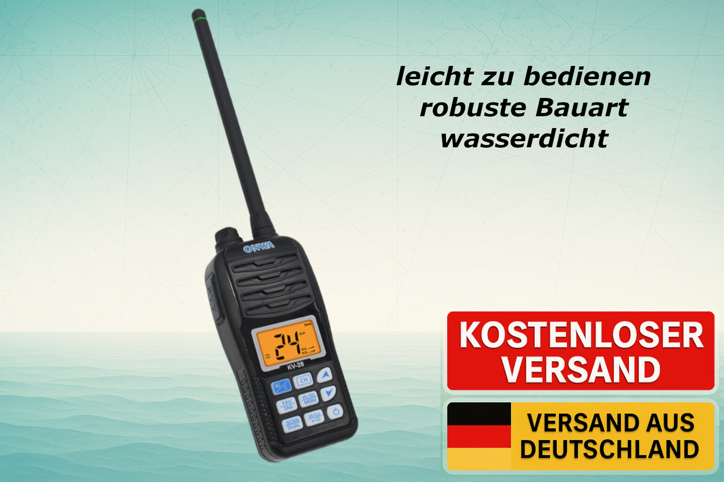 UKW-Seefunk Handfunkgerät ONWA KV-28