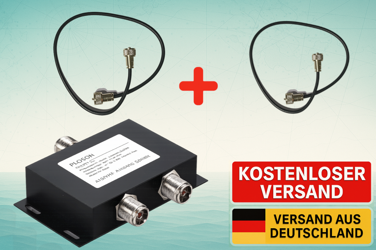 Antennensplitter für UKW Seefunkgerät und AIS Transponder