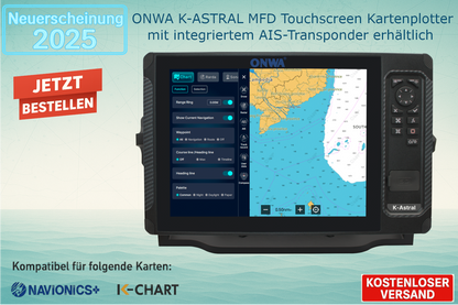 Neuerscheinung ONWA K-Astral MFD 8/12 Zoll Touchscreen Kartenplotter (Bestellbar ab Ende November)