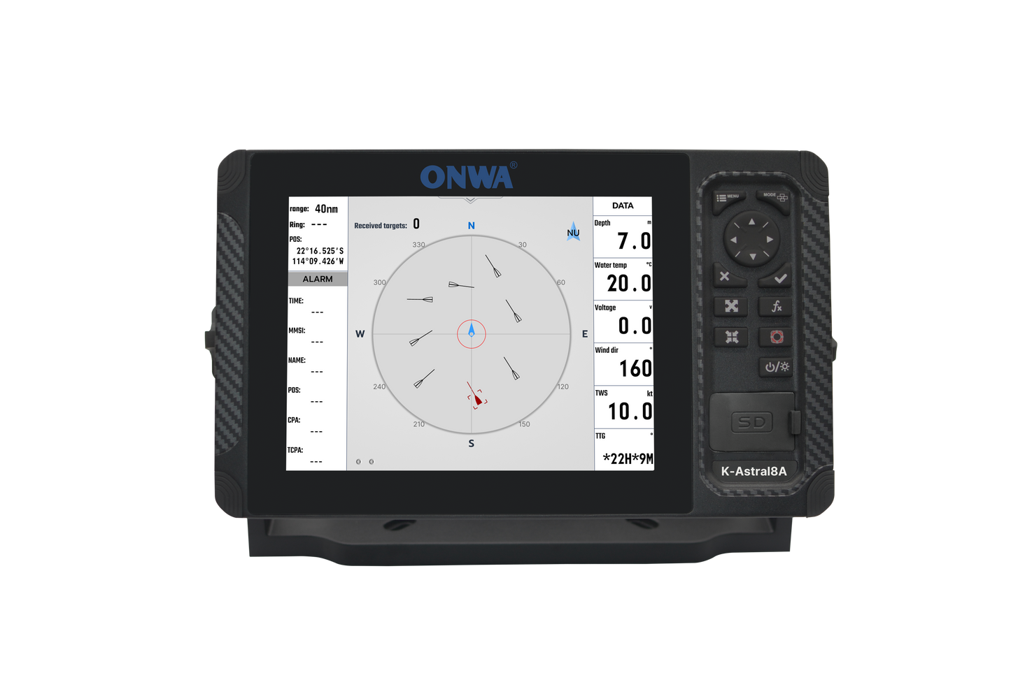 Neuerscheinung ONWA K-Astral MFD 8/12 Zoll Touchscreen Kartenplotter (Bestellbar ab Ende November)