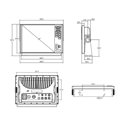 Kartenplotter 12" Display Onwa KM-12 verschiedene Varianten Verfügbar (Bestellbar)
