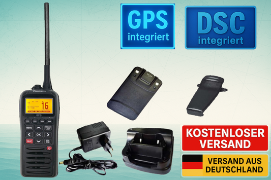 UKW-Seefunk DSC Handfunkgerät mit GPS IP-X7  KV-38 / KS-38M