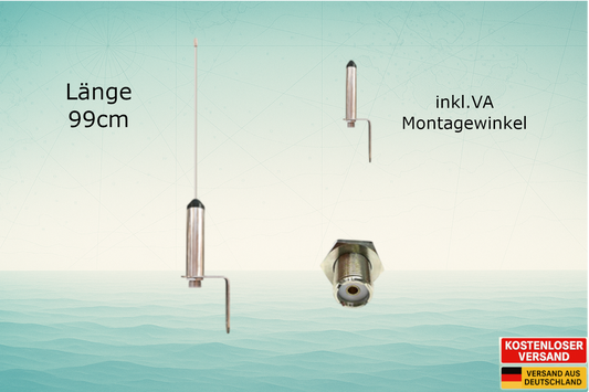 UKW-Seefunk Antenne MRS-140 990mm Edelstahl